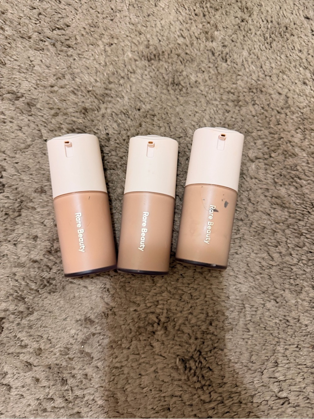 Rare Beauty Liquid Foundation Trio — Light to Medium Beige Shades